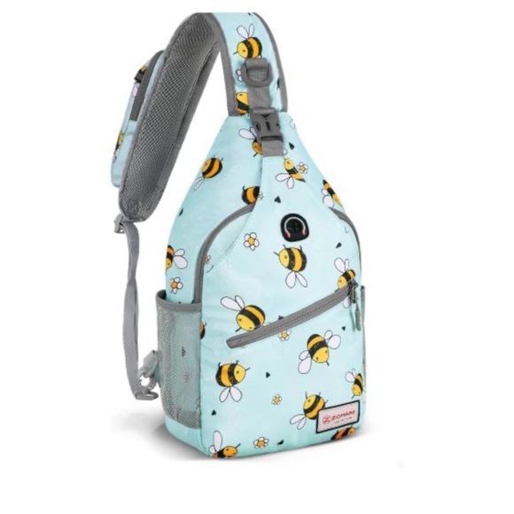 Bee Print Kids Sling Bag - Picture 1 of 5